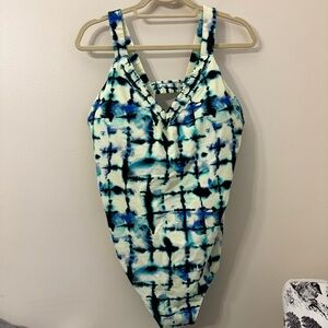 Rachel Roy Bathing Suit Blue/Green 20W